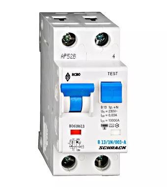 ÁRAMVÉD. KISMEGSZ. 13A 30mA 1+N B-j.