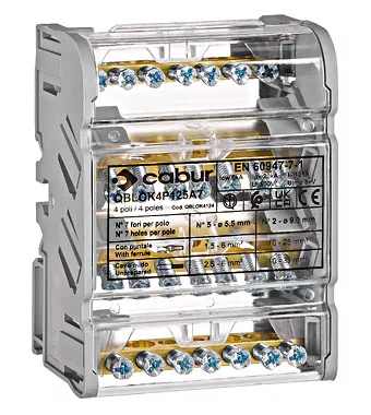 SCHRACK CSATL.BLOKK 4P. 125A be 2x25mm2, ki 5x6mm2
