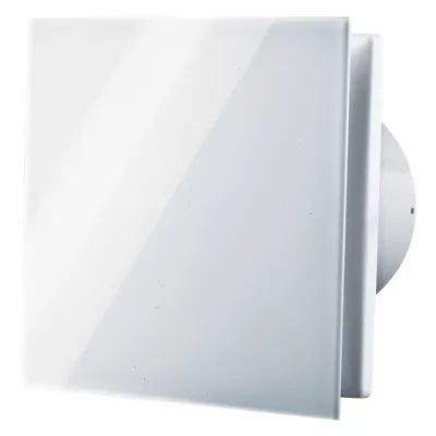 VENTIL SOLID GLASS 100mm+TIMER+HYGRO ZÁRT, ÜVEG ELŐLAPPAL