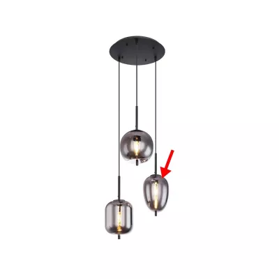 BURA GLOBO 15345-4 lámpához Füstszínű üvegbúra 15345-3, -4, -8 m