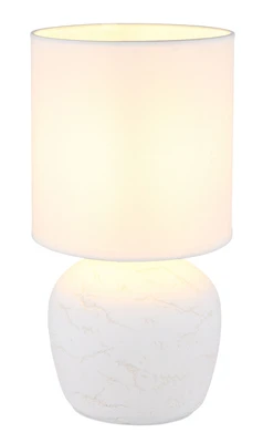 MARBLE asztali kerámia,fehér 1xE14
