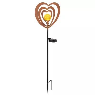 Szolár leszúrható szívecskék/rozsda