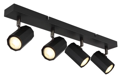 JAMES fekete mennyezeti spot 4xGU10