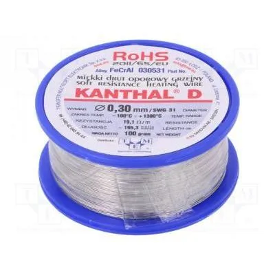 KANTÁLHUZAL D-0,30/100m 19,1ohm/m