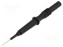 Mérőhegy 1A 600V fekete aljzat 4mm