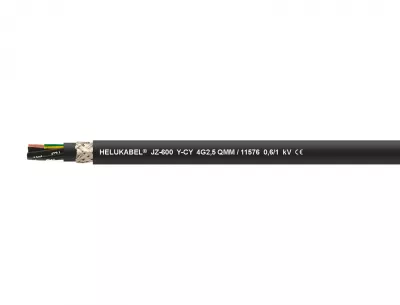 JZ-600-Y-CY 7x 2,5 FEKETE 0,6/1 kV, ÁRNYÉKOLT, RUGALMAS