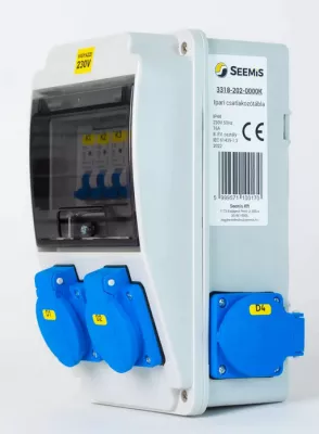 IPARI ELOSZTÓ 4x2P+F 230V DA. + VÉD. IP44 6MODUL 230V