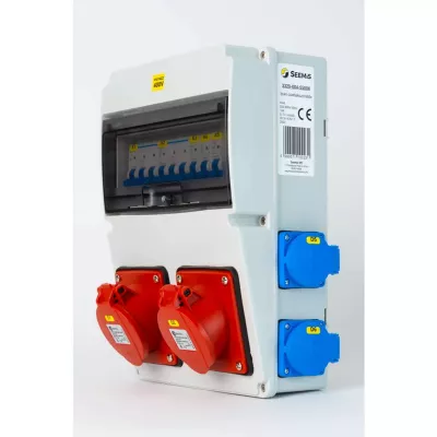 IPARI ELOSZTÓ 2x16A5P+4x230V+VÉDELEM IP44 11MODUL 3320-004-5500K