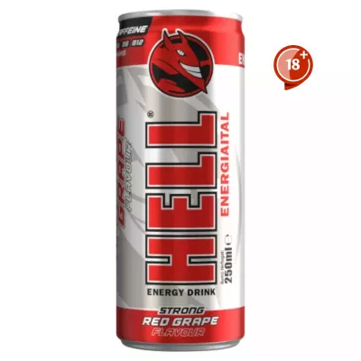 HELL RED GRAPPE 250ml 18+ @ KOFFEINTARTALMÚ, SZÉNSAVAS ITAL