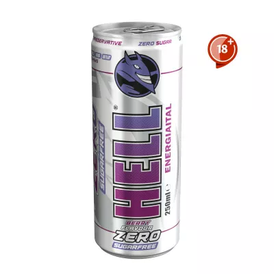 HELL ZERO BERRY 250ml 18+ @ KOFFEINTARTALMÚ, SZÉNSAVAS ITAL
