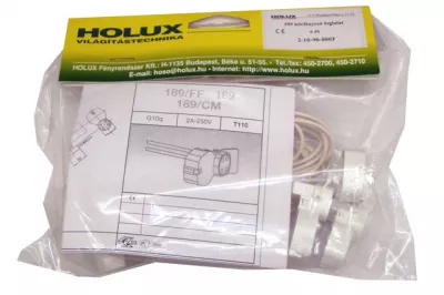 Körfénycsőfoglalat 189 G10Q gyújtós,lengő, merev vezetékkel 6db/csomag