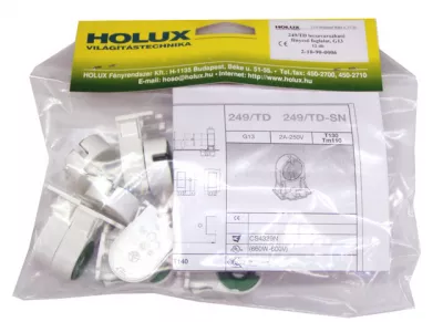 Fénycsőfoglalat 249/TD G13 talplemezre csavarozható 12db/csomag