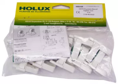 Fénycsőfoglalat 249/TCR G13 gyújtós, alulról bepattintható 10db/csomag