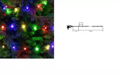 XMAS DOT LED-ES FÉNYFÜZÉR 30M 300DB SZÍNES LED,