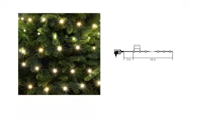 XMAS DOT LED-ES FÉNYFÜZÉR 30M@ 300DB HIDEGFEHÉR LED,