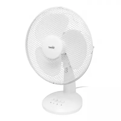 ASZTALI VENTILÁTOR 40W ÁTM:30CM@ FEHÉR OSZCILLÁLÓS