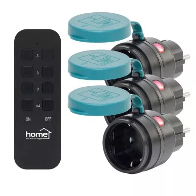 TÁVIRÁNYÍTHATÓ DUGALJ SZETT IP44@ 3DB.DUGALJ+1DB.TÁVIRÁNYÍTÓ 2300W