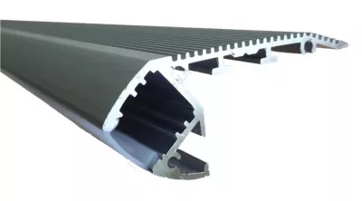 LÉPCSŐ ALU PROFIL bordázott 2fm matt előlappal