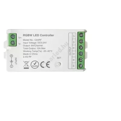 RGBW zóna vezérlő 144/288W RGB vez. 4cs. távirányítóhoz