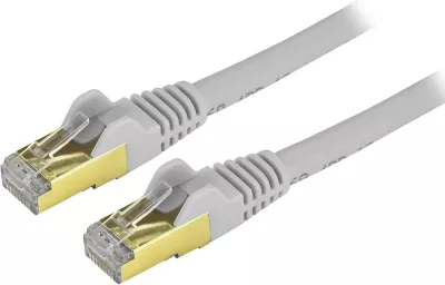 PATCH KÁBEL 1.0m S/FTP Cat6a 4x2 AWG26/7, Szürke