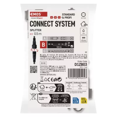 CNT - ELOSZTÓ KÁBEL 0.5M IP44