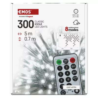 LED JÉGCSAP 5M 300LED TÁVIR HF