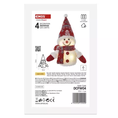 LED HÓEMBER 3xAA 25CM IDŐZ MELEG