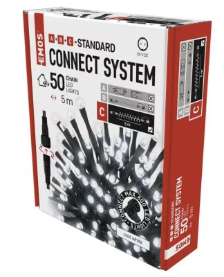 LED FÉNYFÜZ. 5m 50LED HIDEG FH.@