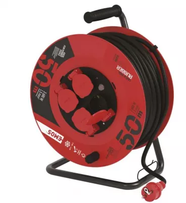 Kábeldob 50m 4 aljzat H05RR-F3x1,5mm2 IP44