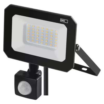 LED fényvető mozgásérzékelős lapos 50W fekete