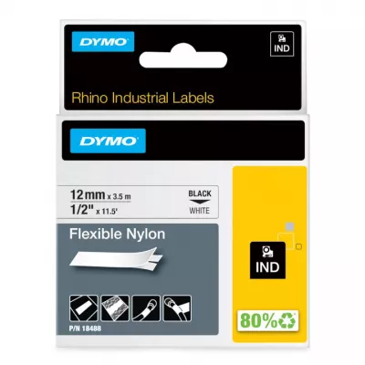 DYMO SZALAG ID1 NYLON 12x3,5m FK/FH FLEXIBILIS NYLON 18488