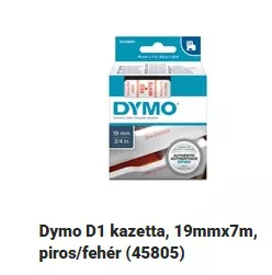 DYMO SZALAG D1 19mmx7m FEH/PIR