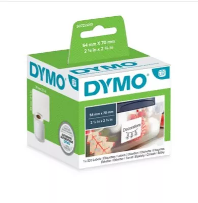 DYMO ETIKETT 70mmx54mm 320db/tekercs LabelWriter ETIKETT 320db/tekercs
