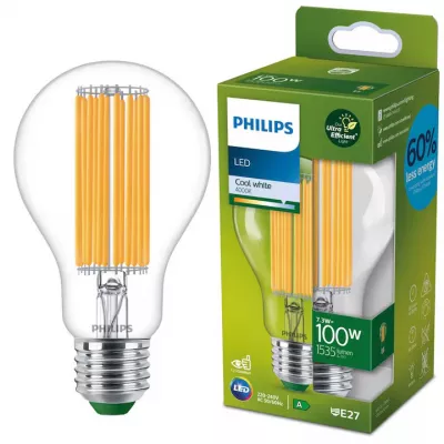 Normál A70 LED izzó, E27, 7,3 W Á 1535 lm, hideg fehér fény (4000 K)