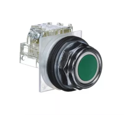 NYOMÓGOMB ZÖLD 10A 600V D30mm IP65 9001KR1GH13