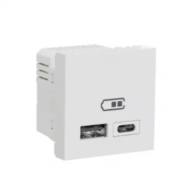UNICA S+ USB TÖLTŐ CSATL. A+C  2MOD.