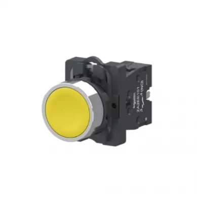 NYOMÓGOMB SÁRGA,1NC KOMPLETT IP65 VISSZATÉRŐ, HARMONY EASY SERIES D22