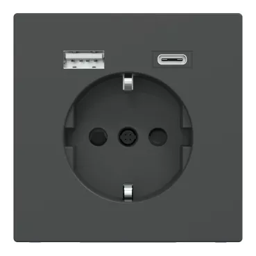 MERTEN 2P+F ALJ.BZS 2XUSB TÖLT. ANTR 16A/3A  A+C