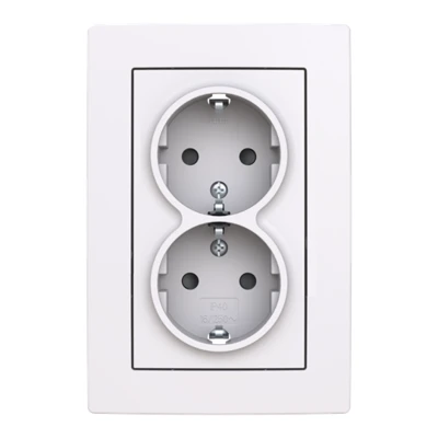 ZONI Dupla dugalj földelt gyv.fehér