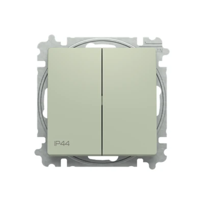 ZONI 106+6 betét+bill. IP44 olíva