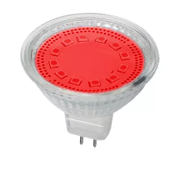 LED GU10 3W 12V piros LED MR16 3000K