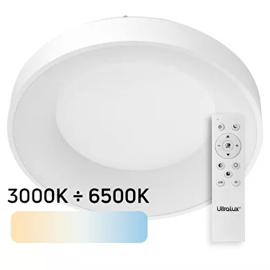 ULTRALUX LED mennyezeti lámpa távirányítóval 72W 5500Im dimmelhető