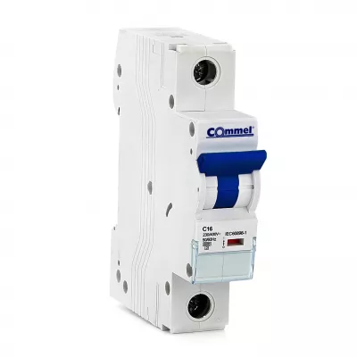 COMMEL kismegszakító 1P 16A C 6kA
