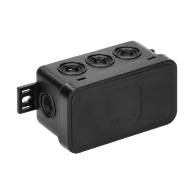 KÖTŐDOBOZ 80x45x41 IP54 FEKETE CLI