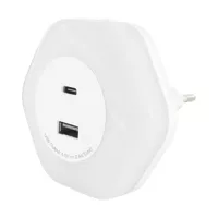Éjjeli fény 0,3W 4000K USB A+C 230V