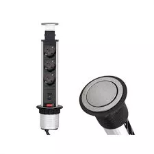 ASZTALI ELOSZ.SÜLLY.3x230V+2USB 3x230V 3600W 1,8m KÁBEL. KIV:60mm