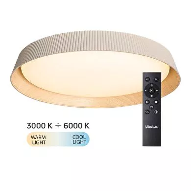 LED MENNY.72W 7200Im DIM. BÉZS@ Ultralux LED mennyezeti lámpa távirk
