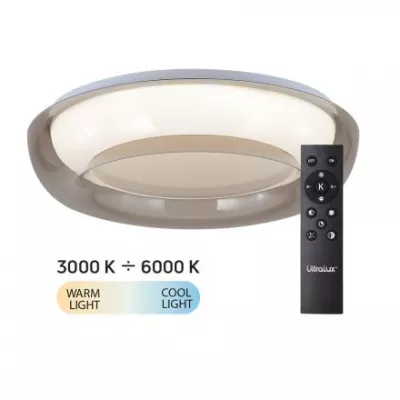 LED Mennyezeti lámpa távirányítóval@ Ultralux CCT+DIM, 72W, 3000-6000K
