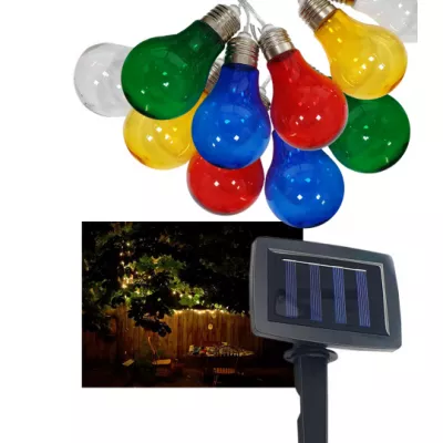 LED SOLAR FÜZÉR SZINES 10LED IP44 @