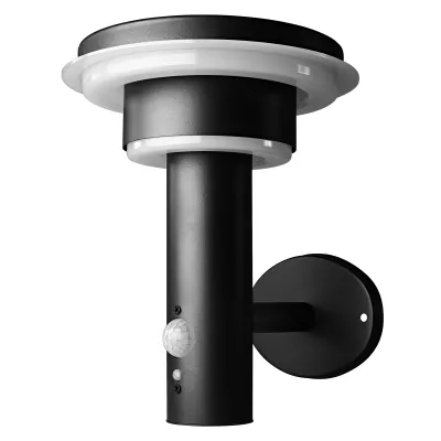 NAPELEMES KÜLTÉRI FALI LÁMPA 6W 3000K 400lm MOZGÁSÉRZÉKELŐS